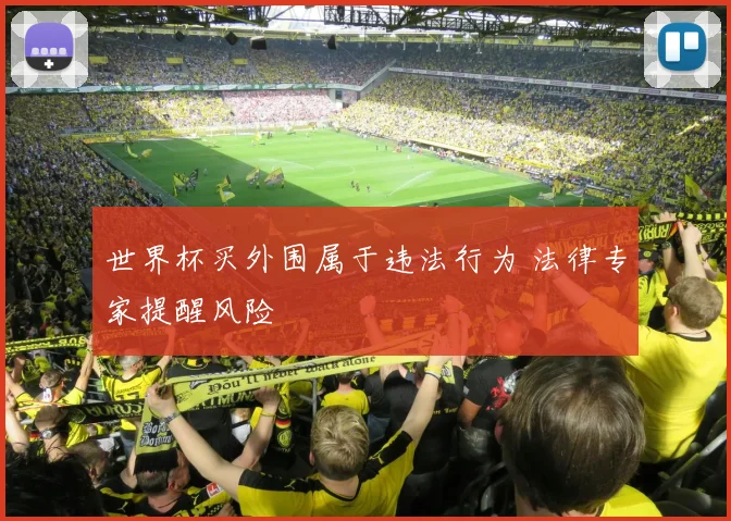 世界杯买外围属于违法行为 法律专家提醒风险