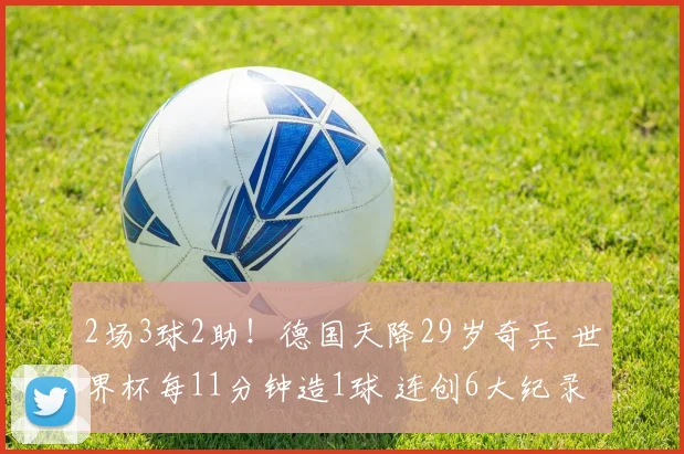 2场3球2助！德国天降29岁奇兵 世界杯每11分钟造1球 连创6大纪录